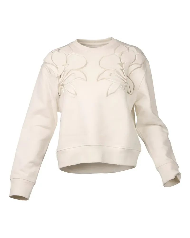 Valentino Garavani floral-appliqué sweatshirt - Nude Nude