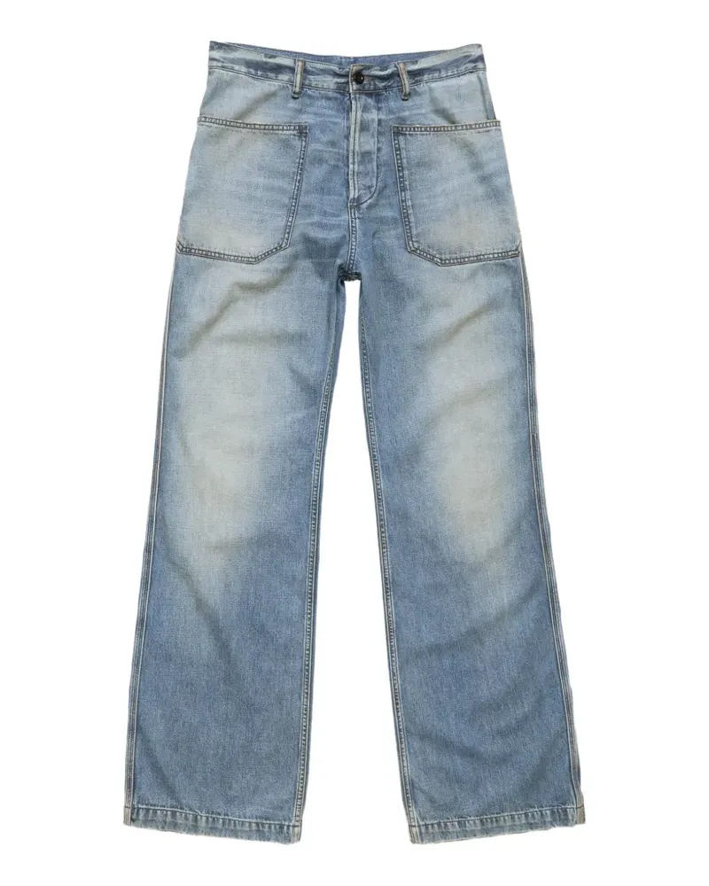 Acne Studios Weite Jeans mit Logo-Patch - Blau Blau