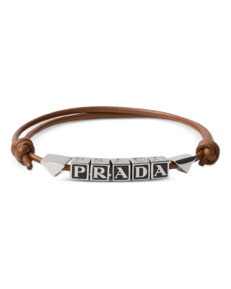 Prada Armband aus Nappaleder - Silber Silber