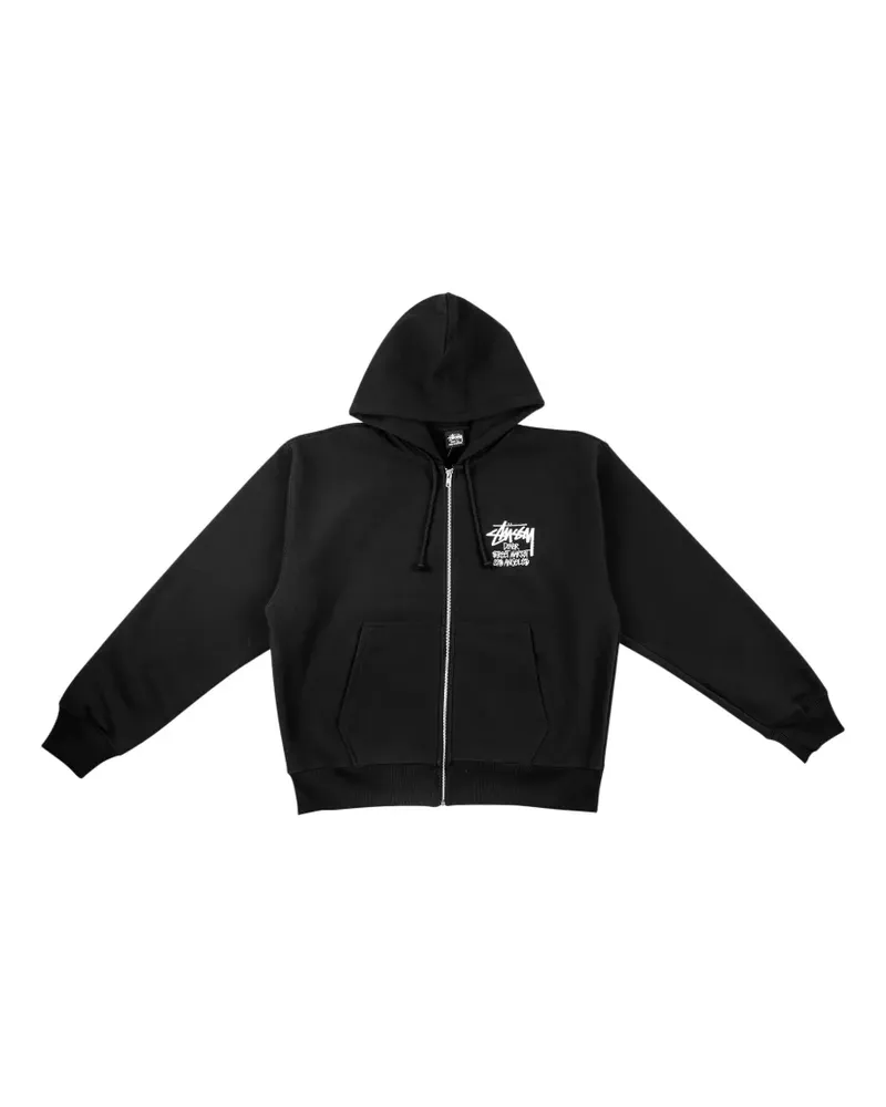 Stüssy x Dover Street Market Los Angeles Kapuzenjacke mit Reißverschluss - Schwarz Schwarz