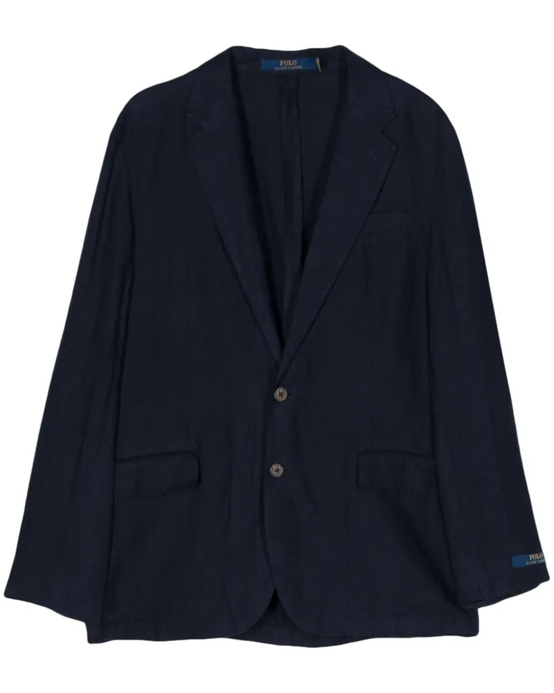 Ralph Lauren Einreihiges Sakko aus Leinen - Blau Blau