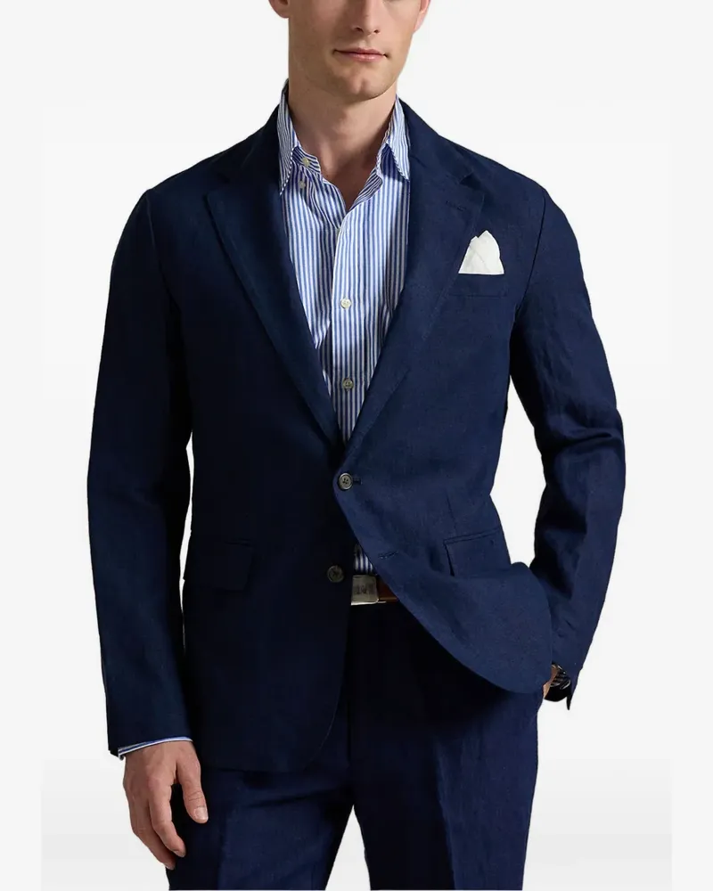 Ralph Lauren Einreihiges Sakko aus Leinen - Blau Blau