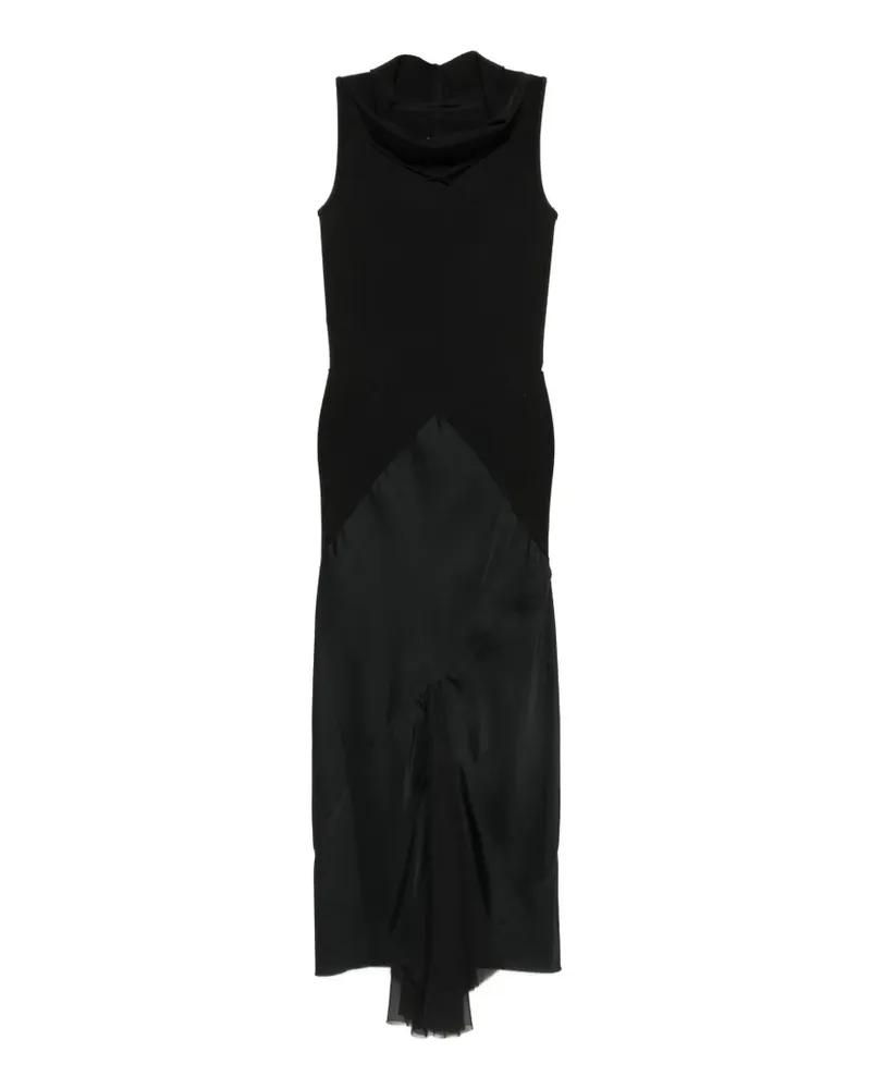 Rick Owens Kleid mit drapiertem Kragen - Schwarz Schwarz