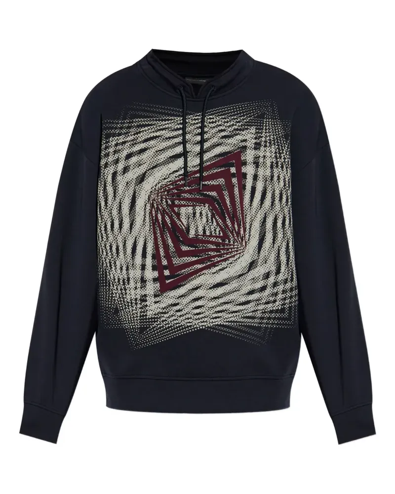 Emporio Armani Sweatshirt mit Print - Blau Blau