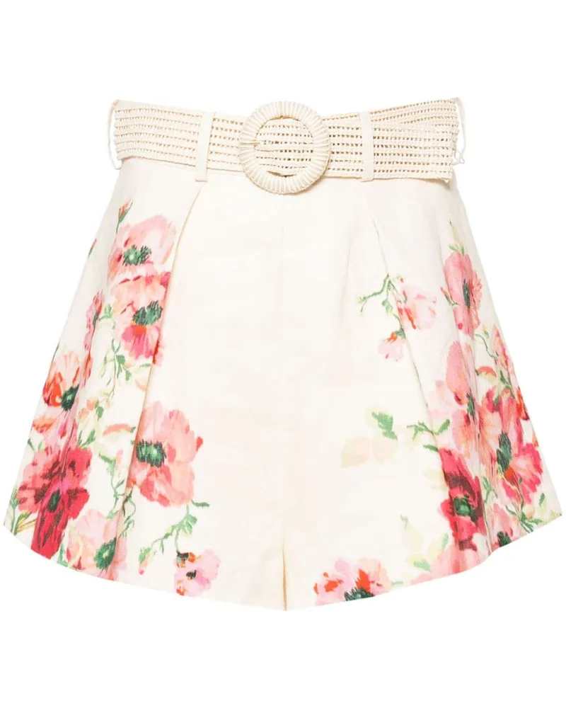 Zimmermann Lightburst Tuck Shorts - Nude Nude