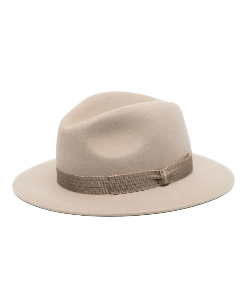 Borsalino Fedora aus Filz - Nude Nude