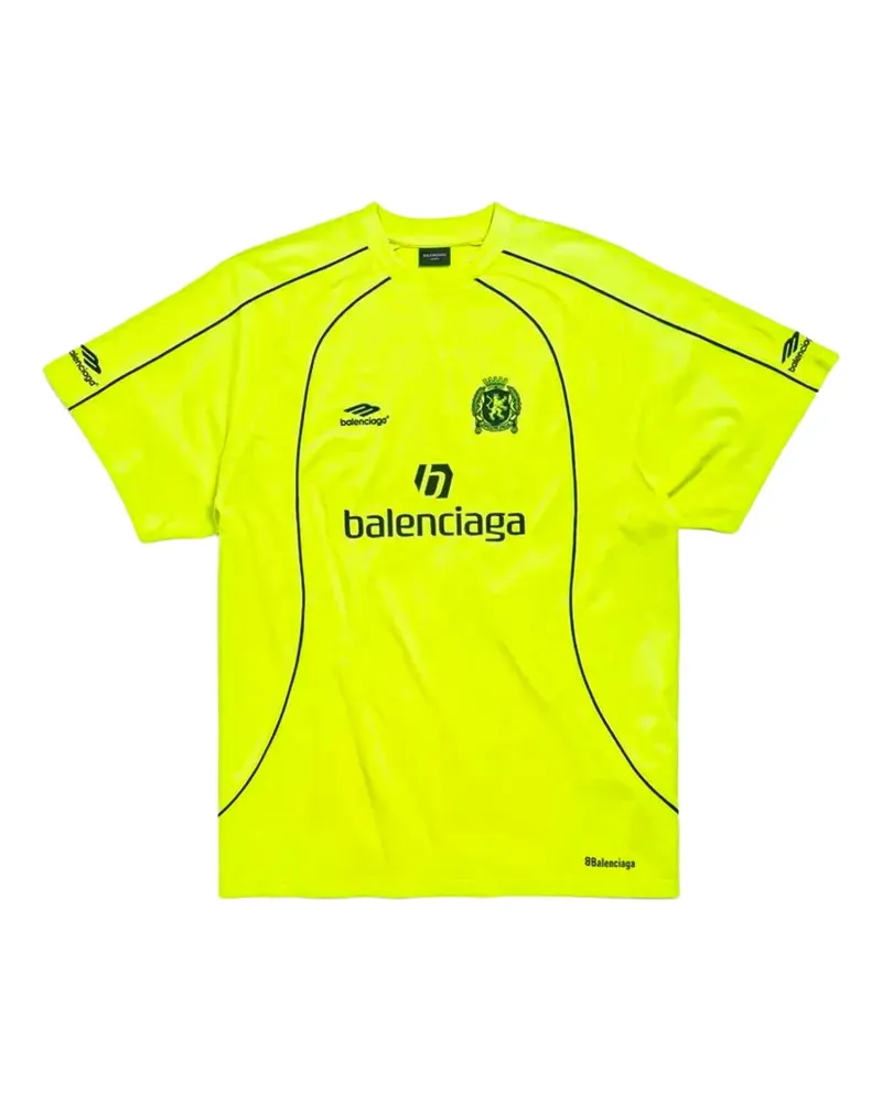 Balenciaga Paris Soccer Oversized-T-Shirt - Gelb Gelb