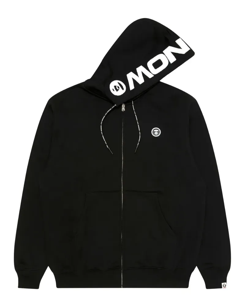 BAPE AAPENOW logo-print zip-up hoodie - Schwarz Schwarz