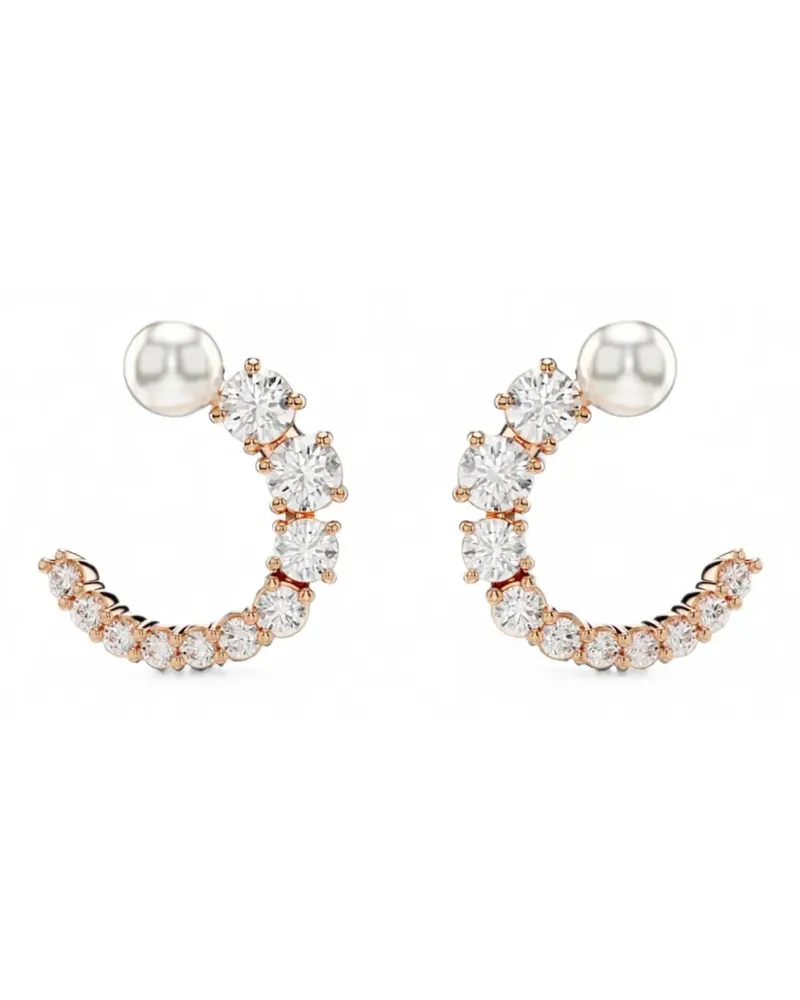Swarovski Matrix hoop-design earrings - Rosa Rosa