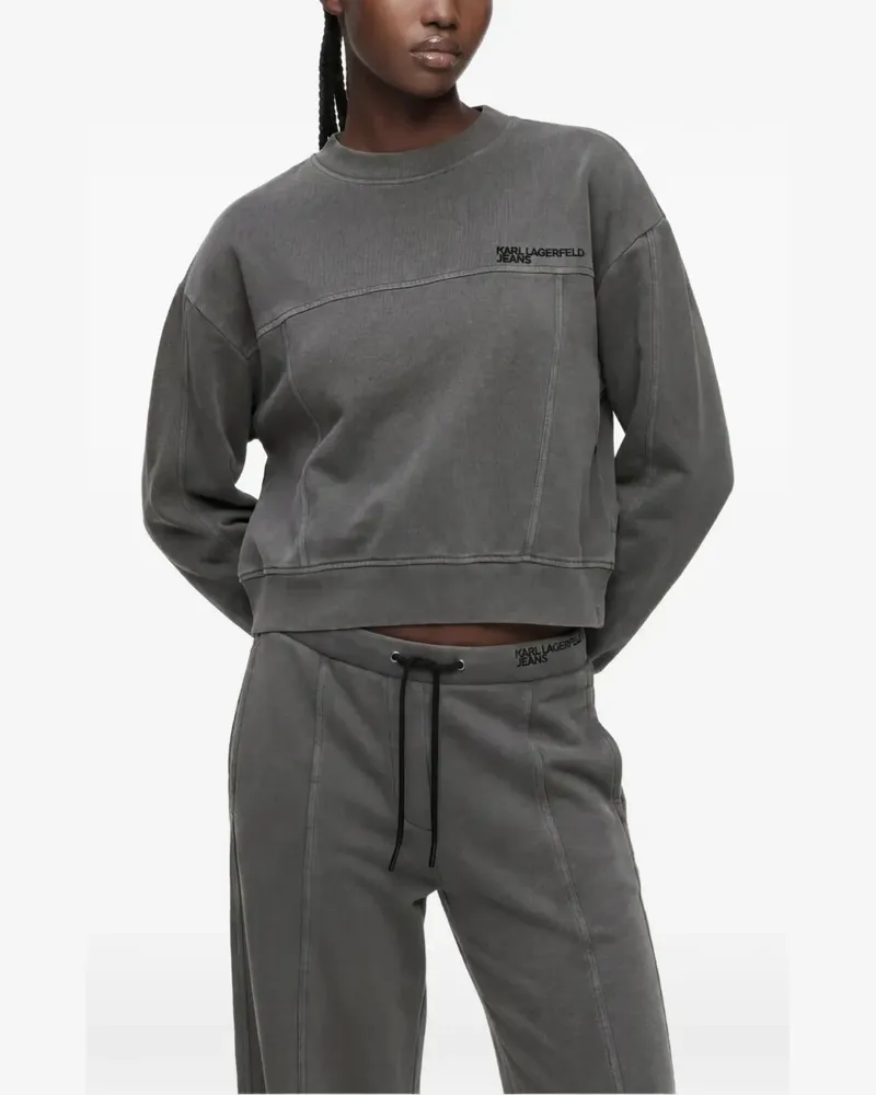 Karl Lagerfeld Ausgeblichenes Sweatshirt - Grau Grau