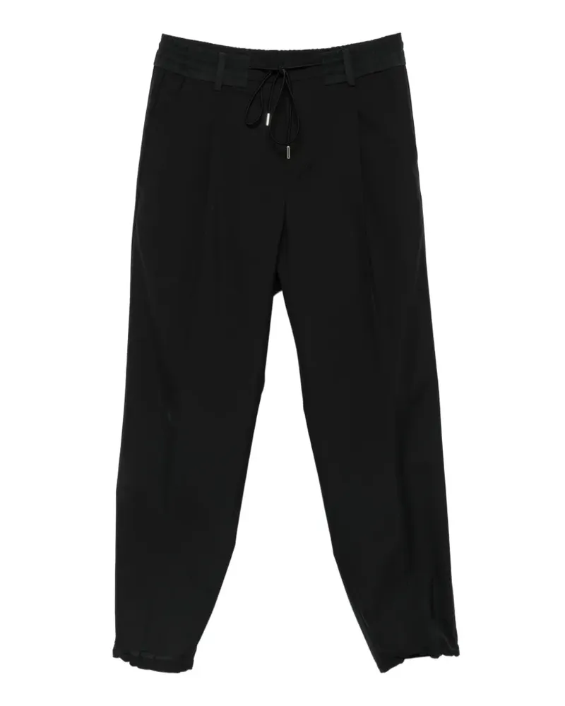 Sacai Straight-Leg-Hose mit Kordelzug - Schwarz Schwarz