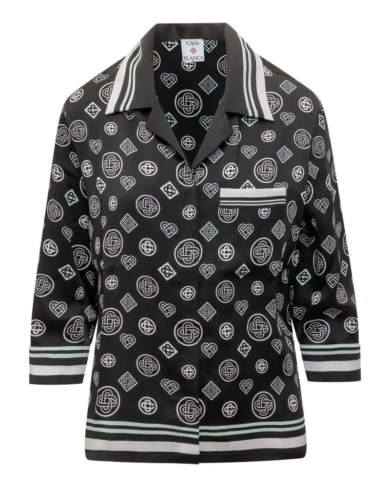 Casablanca Paris Pyjama mit Print - Schwarz Schwarz