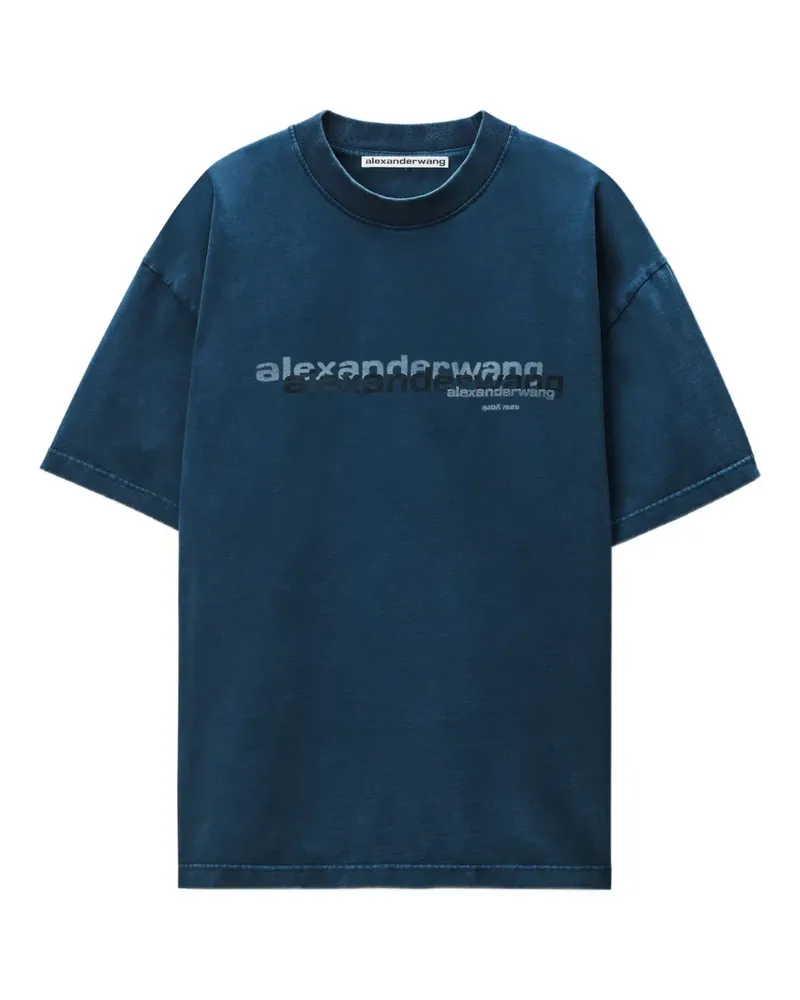 Alexander Wang T-Shirt mit Logo-Print - Blau Blau