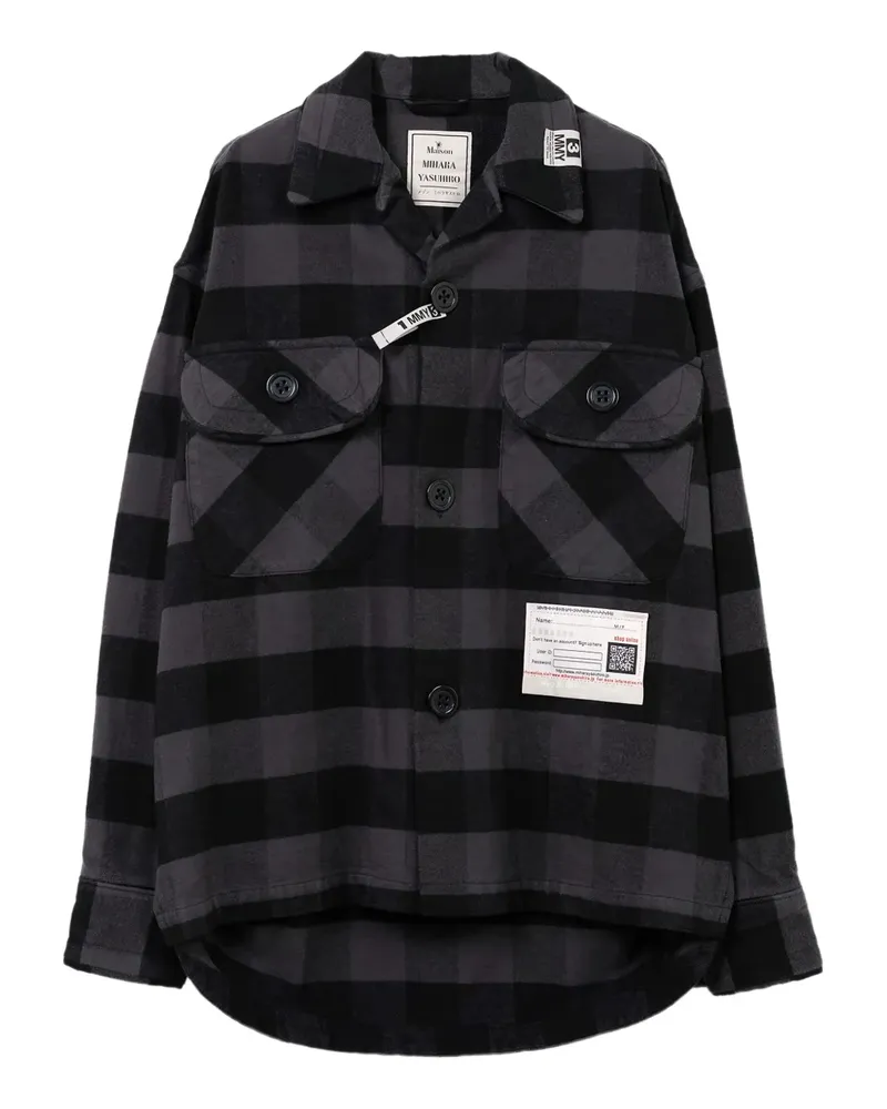 MIHARAYASUHIRO Hemd mit Check - Grau Grau