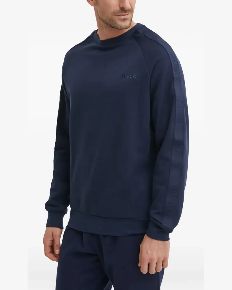 HUGO BOSS Sweatshirt mit Logo-Applikation - Blau Blau