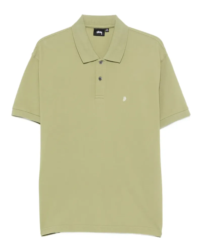 Stüssy logo-embroidered polo shirt - Grün Grün