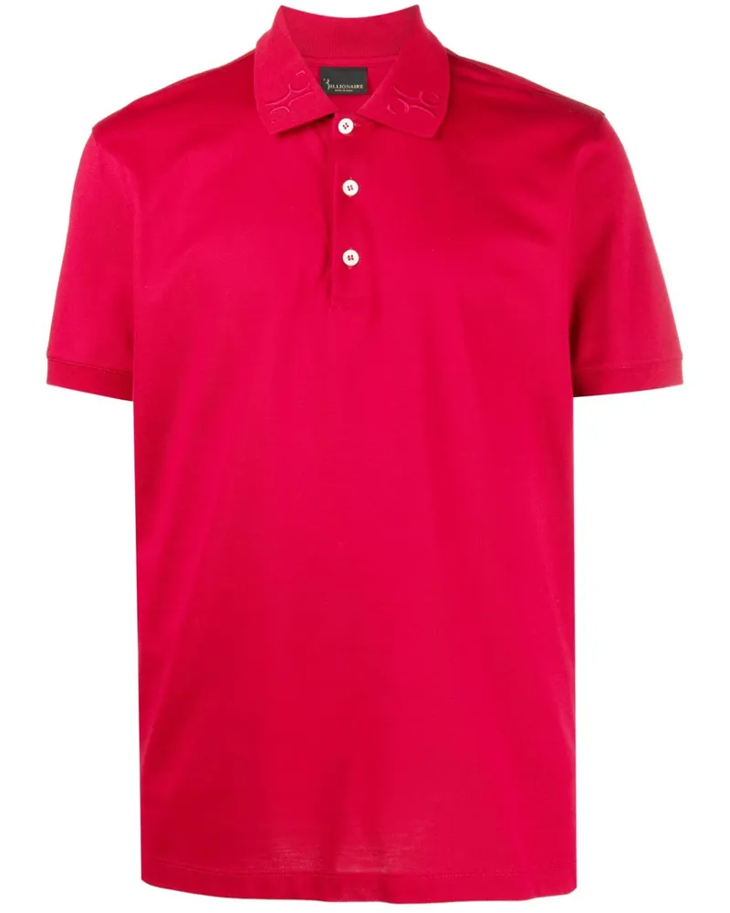 Billionaire Poloshirt mit Logo-Stickerei - Rot Rot