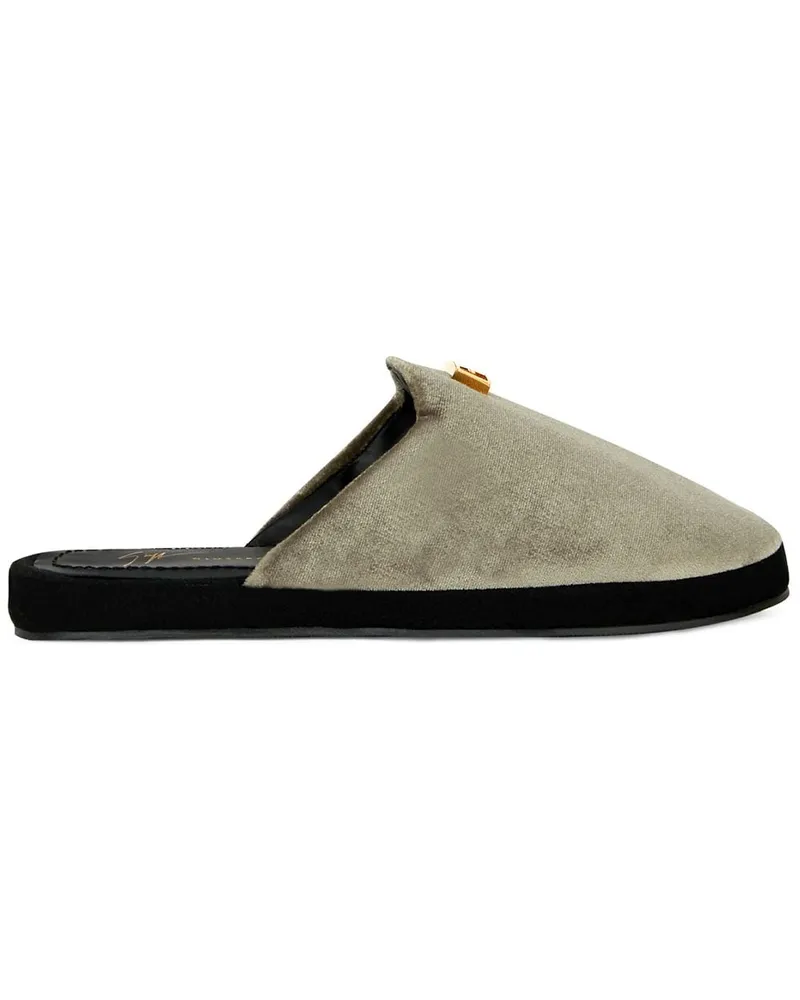 Giuseppe Zanotti Domitille Slipper aus Samt - Grau Grau