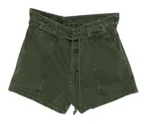 Fabo Shorts mit Paperbag-Taille - Grün