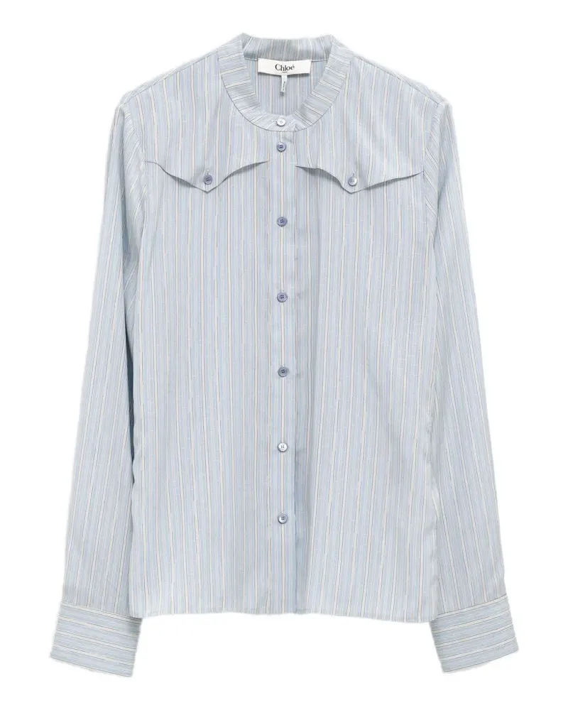 Chloé Hemd mit Längsstreifen - Blau Blau