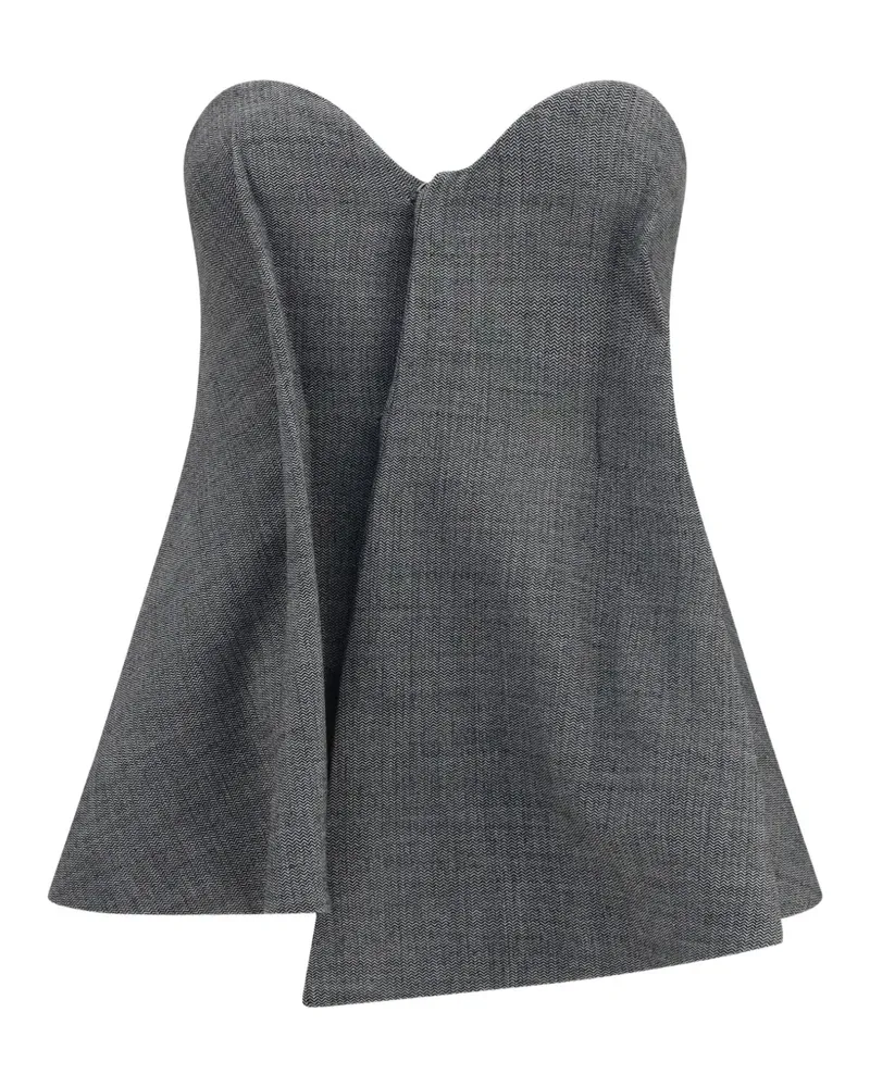 Magda Butrym asymmetrical sweetheart-neck corset - Grau Grau