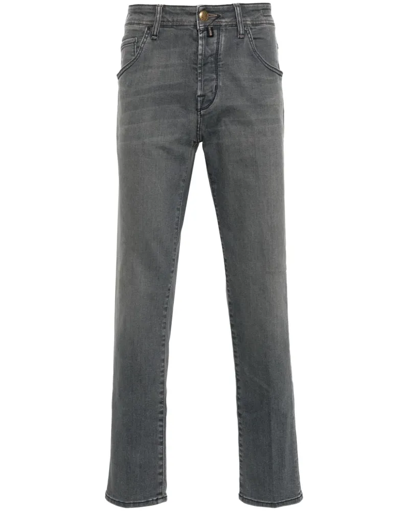 Jacob Cohën Halbhohe Scott Slim-Fit-Jeans - Grau Grau