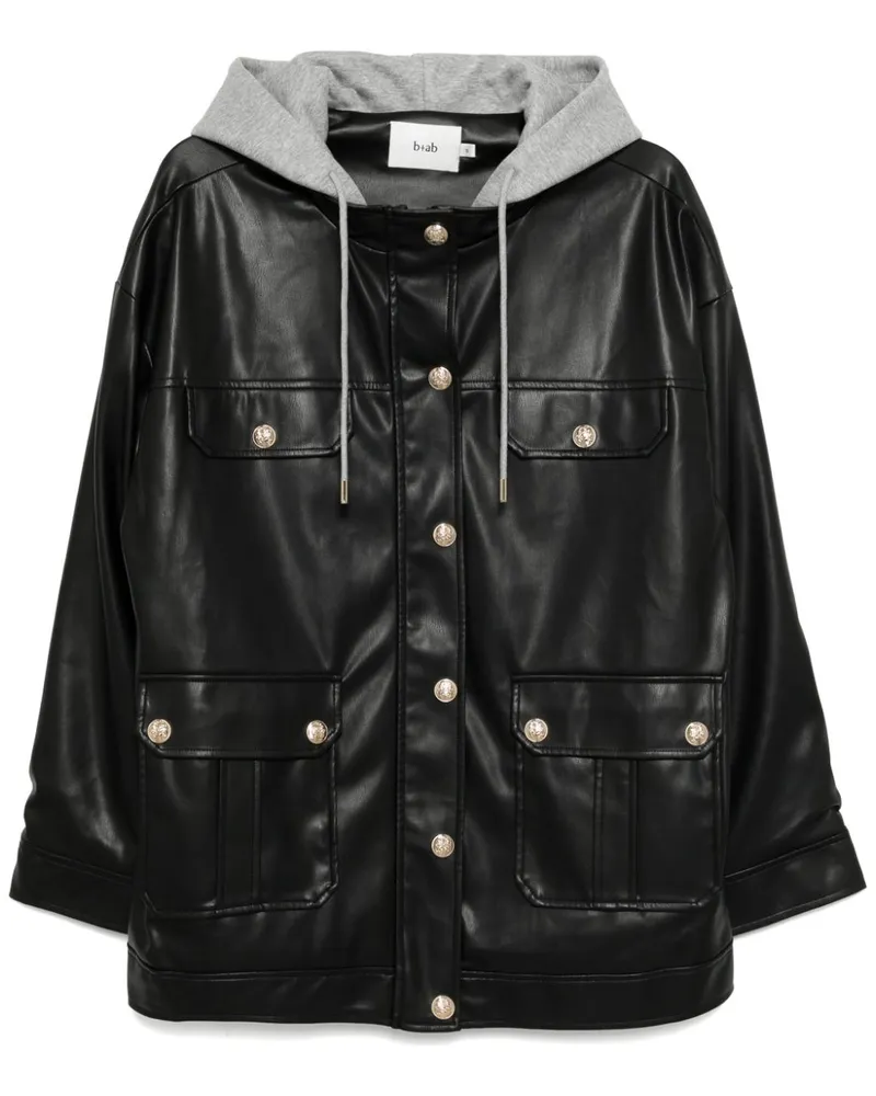 b+ab Jacke mit Kapuze - Schwarz Schwarz