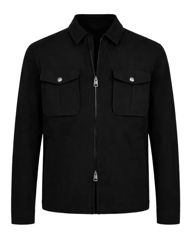 Kiton flap-pocket jacket - Schwarz Schwarz
