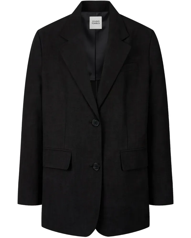 STUDIO TOMBOY Einreihiger Blazer - Schwarz Schwarz