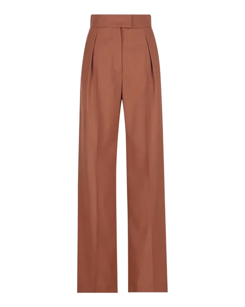 Valentino Garavani Weite Hose mit Bundfalten - Braun Braun