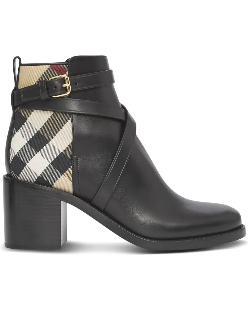 Burberry Stiefel mit House-Check - Schwarz Schwarz