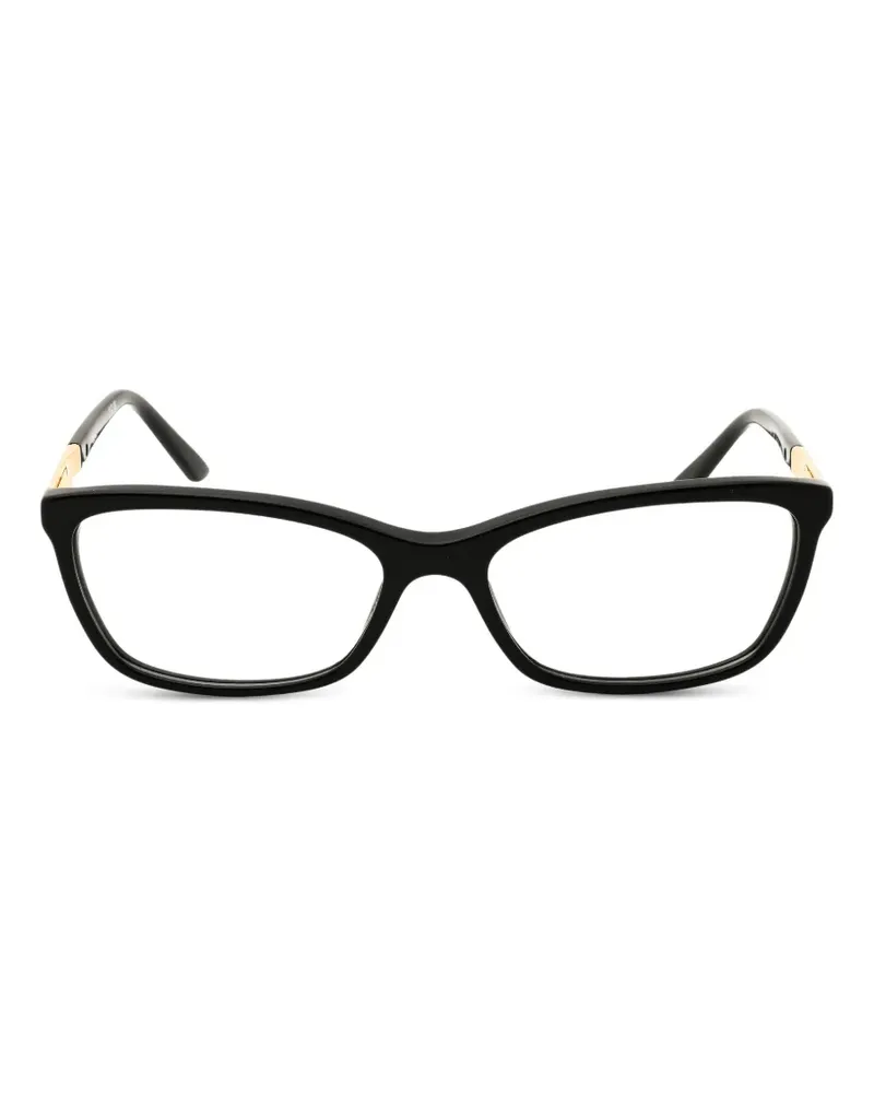 Versace Brille mit eckigem Gestell - Schwarz Schwarz