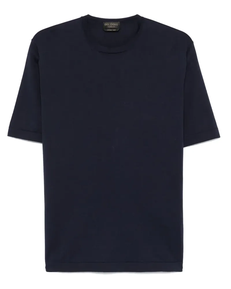 Dell'oglio Gestricktes T-Shirt - Blau Blau