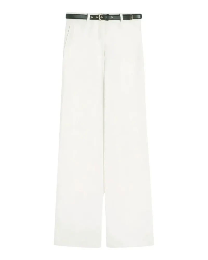 Max Mara Mastamico Wide-Leg-Hose mit Gürtel - Weiß Weiß