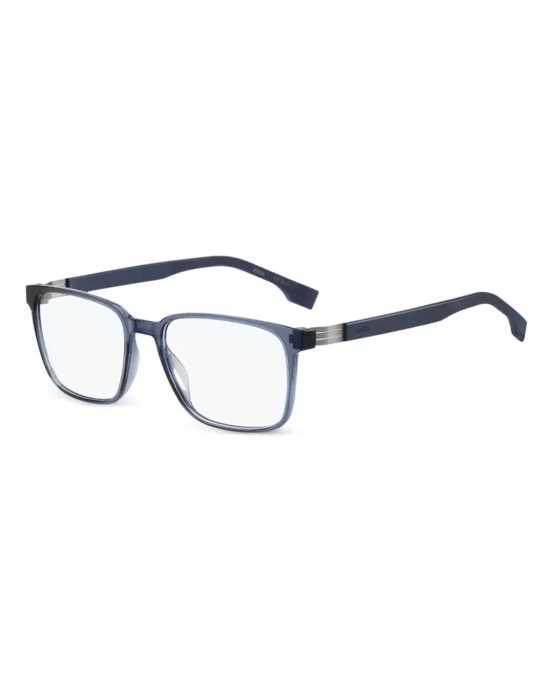 HUGO BOSS Brille mit eckigem Gestell - Blau Blau