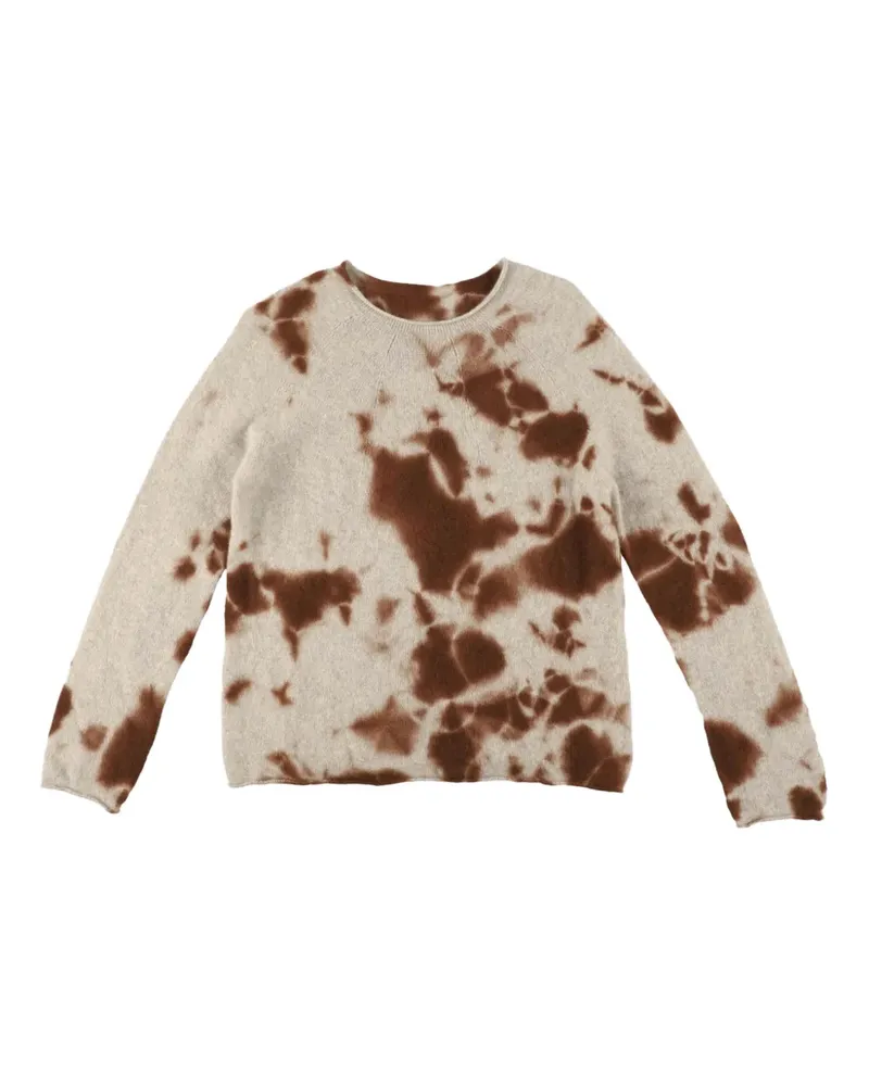 Suzusan Pullover mit Batikmuster - Weiß Weiß