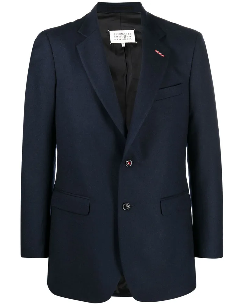 Maison Margiela Einreihiges Twill-Sakko - Blau Blau