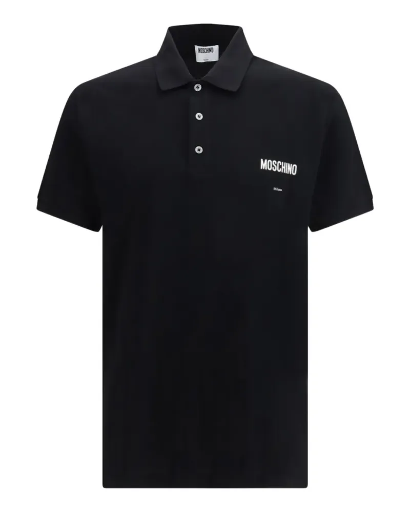 Moschino logo-detail polo shirt - Schwarz Schwarz