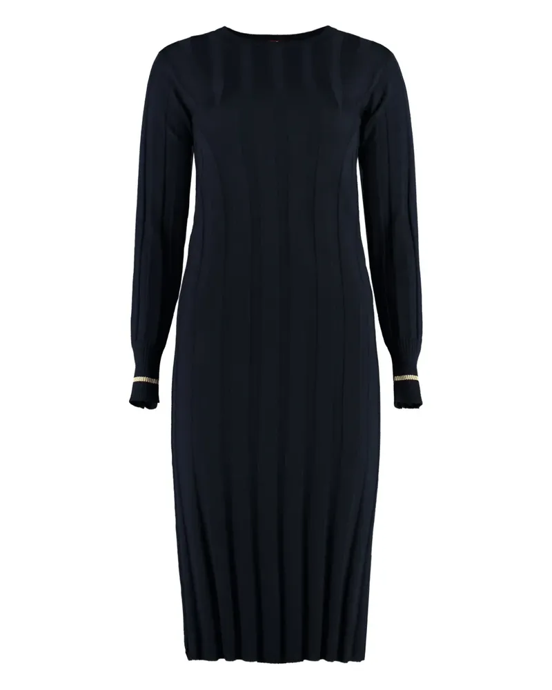 Max Mara Geripptes Kleid - Blau Blau