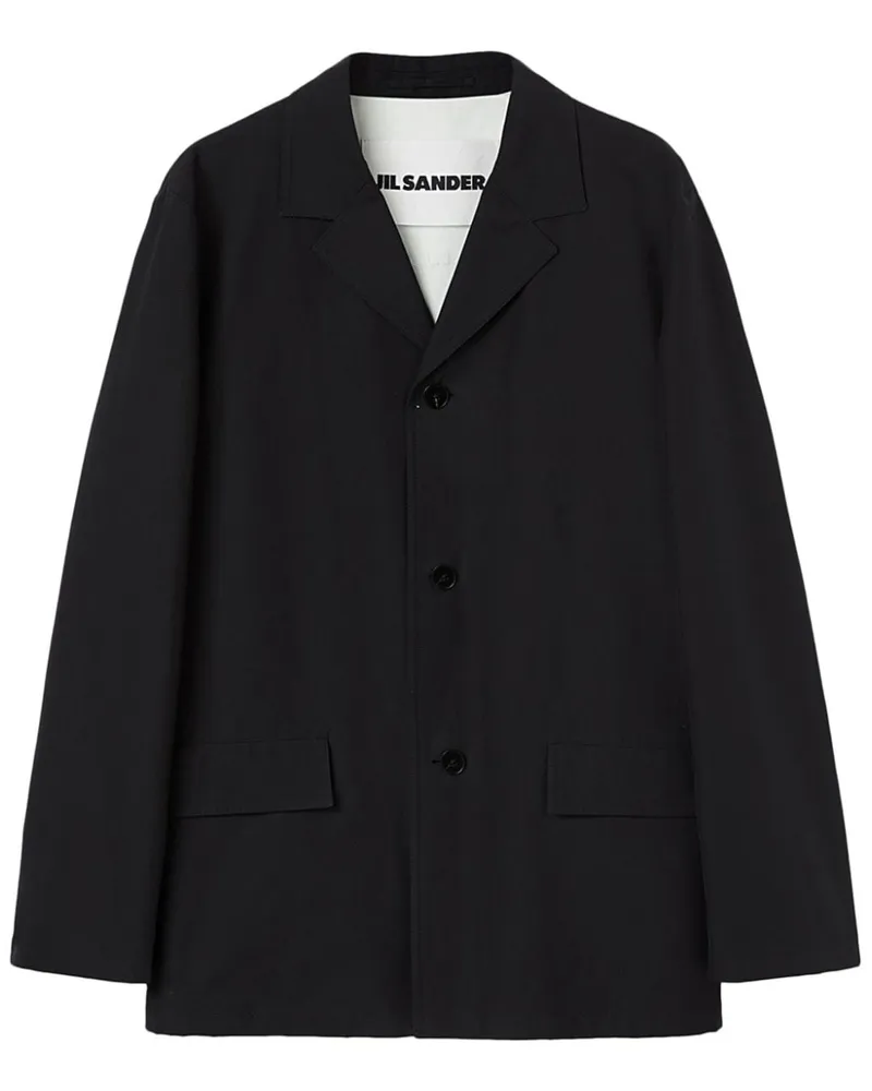 Jil Sander Hemdjacke im Deconstructed-Look - Schwarz Schwarz