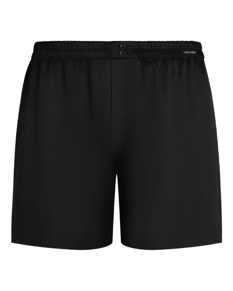 Dolce & Gabbana Boxershorts aus Seide - Schwarz Schwarz