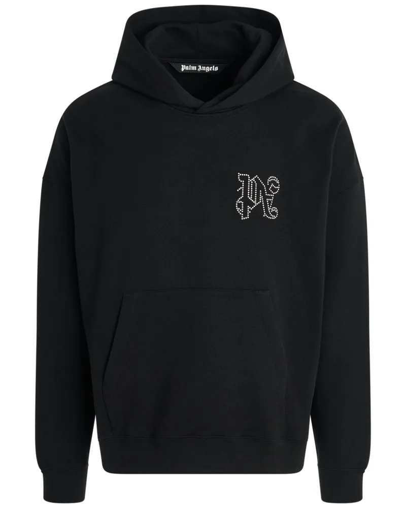 Palm Angels Hoodie mit Logo-Patch - Schwarz Schwarz