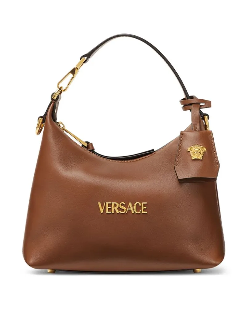 Versace Tag Hobo-Tasche - Braun Braun