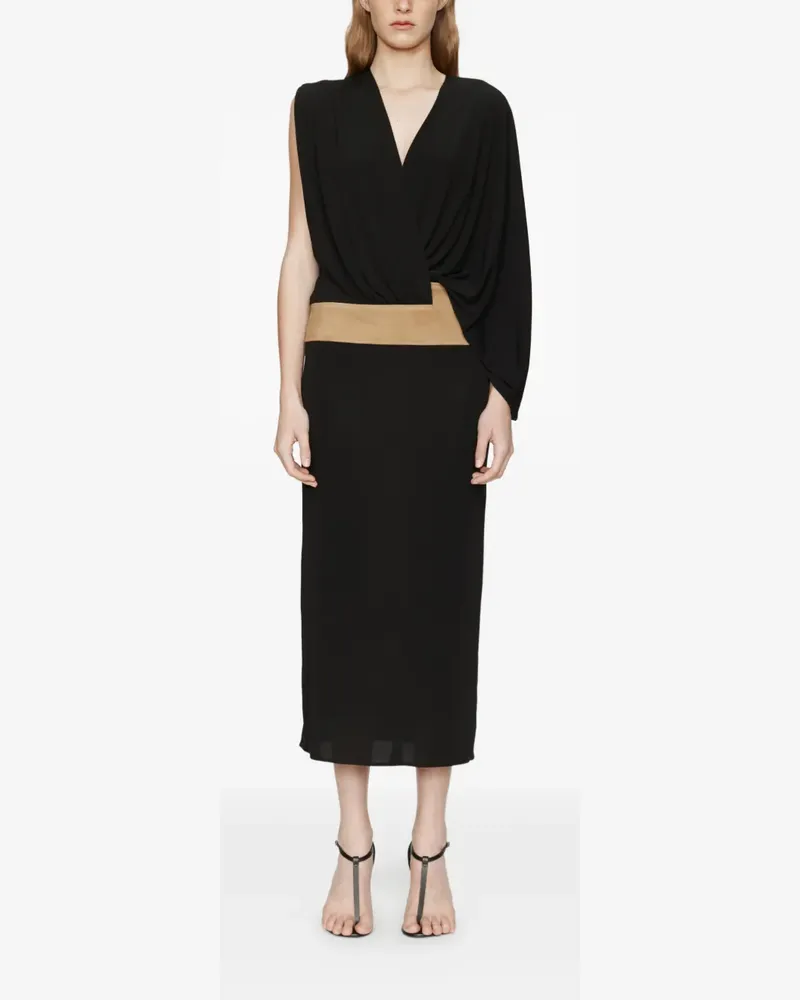 Christopher Esber Contour Wickelkleid aus Wildleder - Schwarz Schwarz