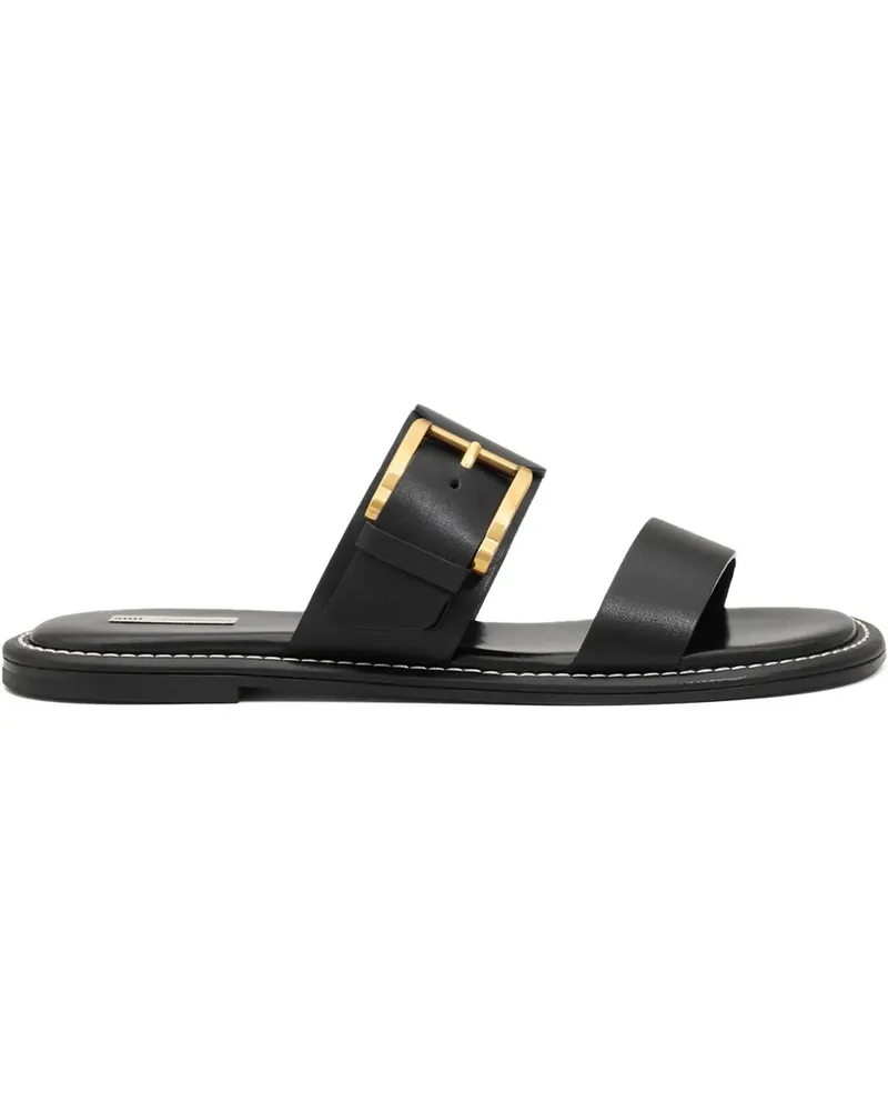 AMI Paris Sandalen mit Schnallenriemen - Schwarz Schwarz