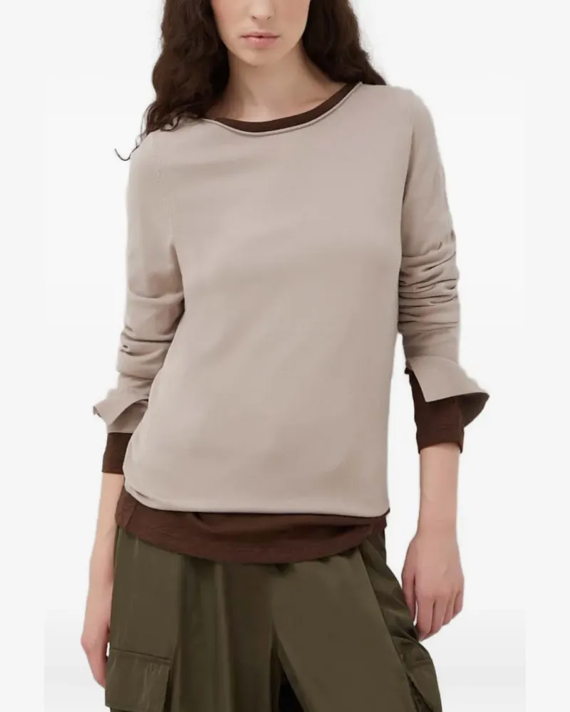 Marc O'Polo Pullover mit U-Boot-Ausschnitt - Nude Nude