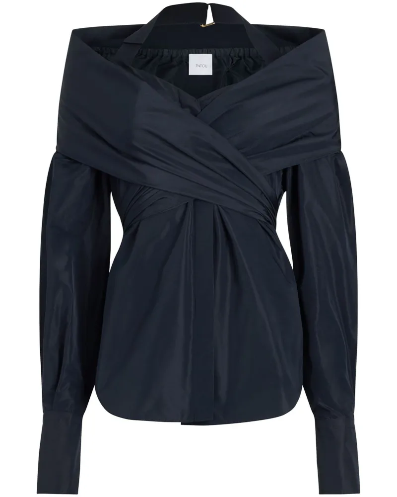 Patou Gewickelte Bluse - Blau Blau