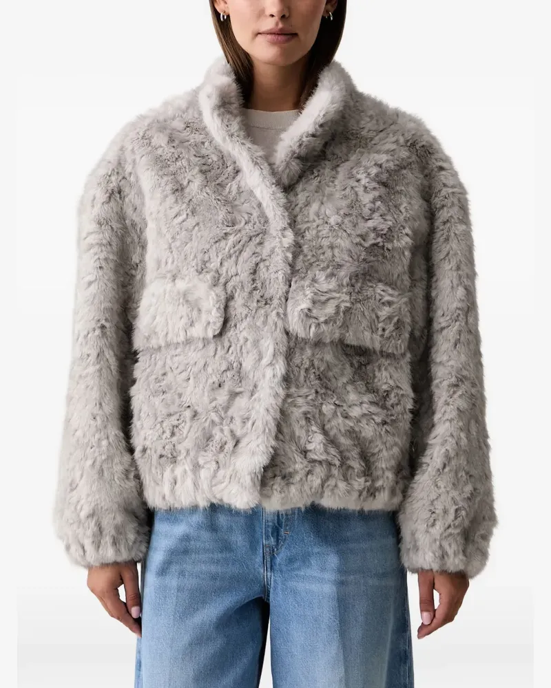 Silvian Heach faux-fur pocket-detail jacket - Grau Grau