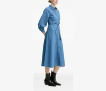 Jeans-Hemdkleid mit Gürtel - Blau