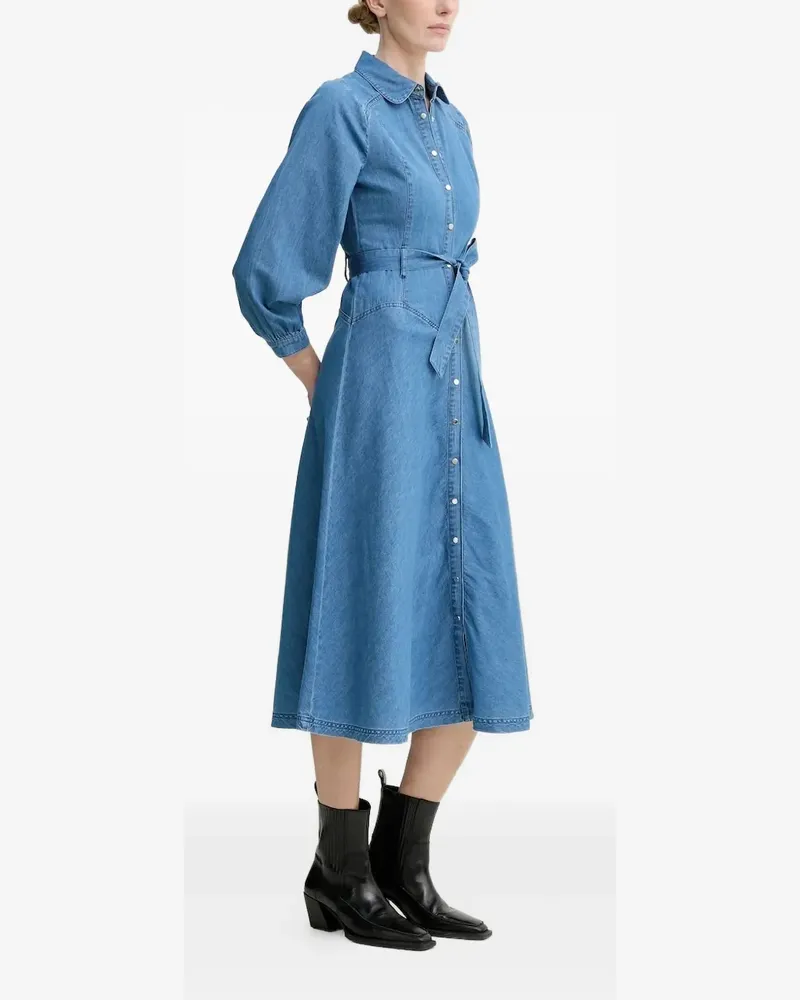ba&sh Jeans-Hemdkleid mit Gürtel - Blau Blau